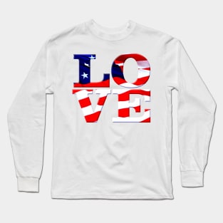 LOVE  - USA Patriotic Collection Long Sleeve T-Shirt